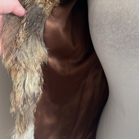 Vintage Luxurious Brown/Tan/Cream Fur Jacket with Cord Tie at Waist - Unbranded - Picture 7 of 12